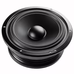 the front speaker is very compact and has a large metal frame