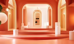 there are many columns inside the building