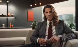 the young man is wearing a suit and tie