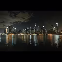 a city skyline with some buildings on it