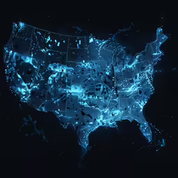the map shows the various states where you can see their lights