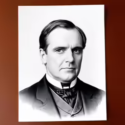 a black and white photo of a man wearing a suit and bow tie