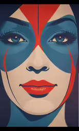 a close up of a poster with the face of a woman