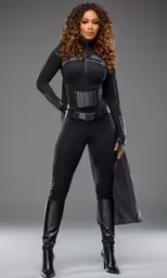 an image of a woman posing in a catwoman outfit