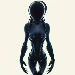 the back side of a model with the dark skin and arms