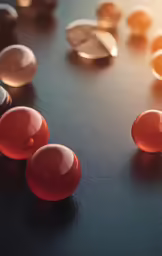 different colored buttons on the surface of a table