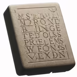 a carving in sand with words engraved on it