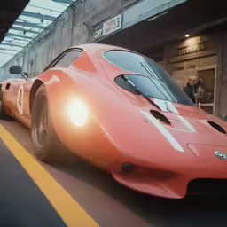 a racing car driving down a race track