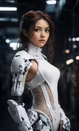 a very cute girl dressed like a robot