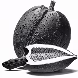 two fruits are next to one another