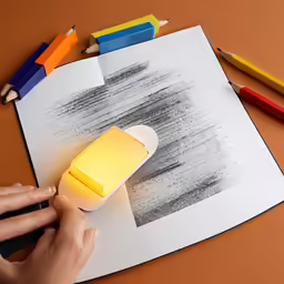 a person using colored pencils to draw an image