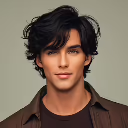a man with a very long black hair posing for a picture