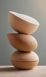 two stacking stones made out of different colors, stacked on top of each other