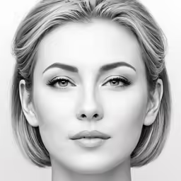 the young woman with a neckline and long hair