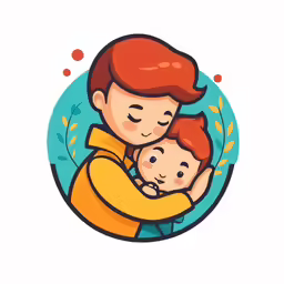 a man holding his son in his arms