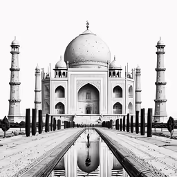 the architecture of a building stands in the desert