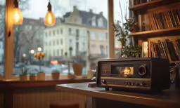 the radio is set to work in the library