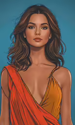 an attractive woman wearing a dress and holding a cell phone