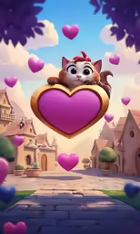 an animated character flying through the air