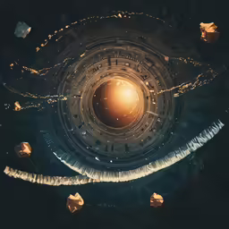a view from above of a ring shaped structure