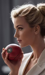 the woman is holding a basketball in her hands