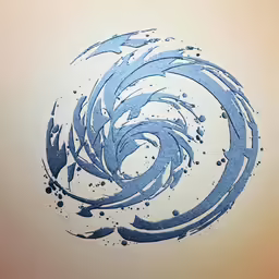 an artistic drawing of a spiral on the side of the paper