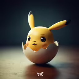 an egg that is shaped like a pikachu