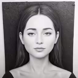 a woman with a half - up view of her face