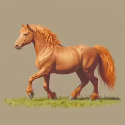 this is a digital painting of a horse running