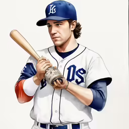 a picture of a baseball player holding a bat