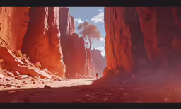 the sun shining on the landscape in the canyons