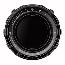 the face view in a round black watch
