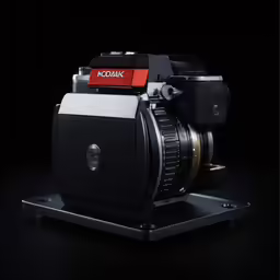 a camera sitting on top of a metal holder