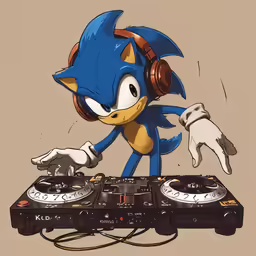 an image of a sonic and djs playing on their turntable