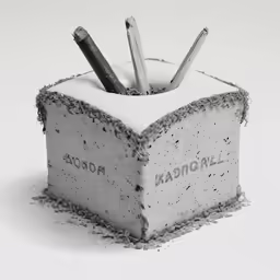 a white square has cigarettes on it
