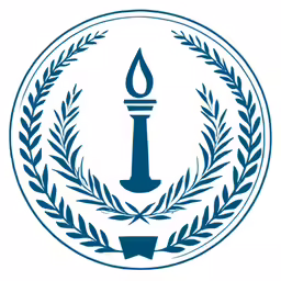 a blue and white image with an effile