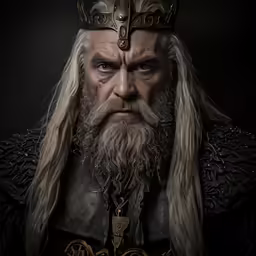 a picture of a man with a beard and crown