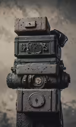 stack of five suitcases on top of each other