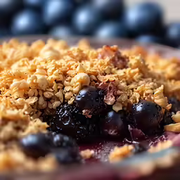 fruit and cereal dish ready for consumption in the afternoon