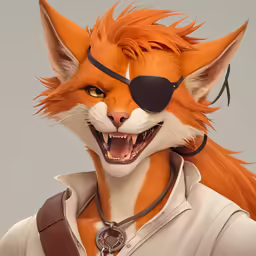 an animated image of a fox wearing aviator style glasses