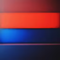 abstract painting with orange and blue striped pattern on canvas