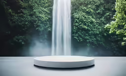 a white circular object with the bottom near water