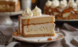 an odd - looking piece of pie is on a plate with another one in the background