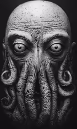 an image of a strange face with a weird face