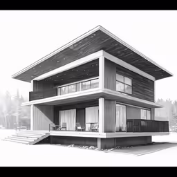 a house that has a very large porch
