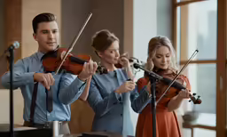 a quartet plays music at a function