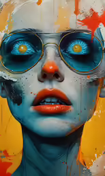 the strange and creepy woman is depicted in this painting
