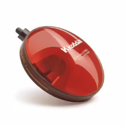 a close up shot of an unusual red object
