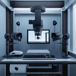 a computer that is on top of a desk