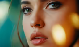 a girl with some brown and blue eyes
